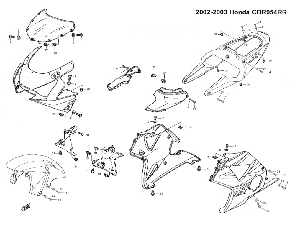 Honda cbr oem schmatic layout #5
