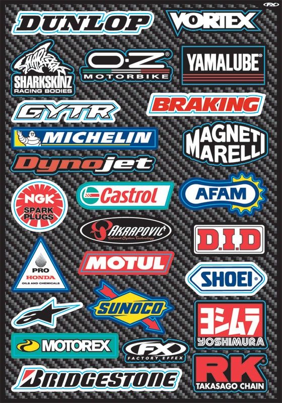 bike sponsor stickers