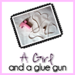 A girl and a glue gun