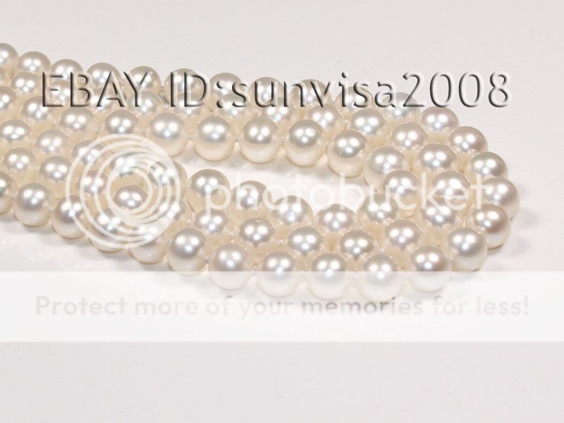 171819 AAA 8 9MM GENUINE WHITE AKOYA PEARL NECKLACE  